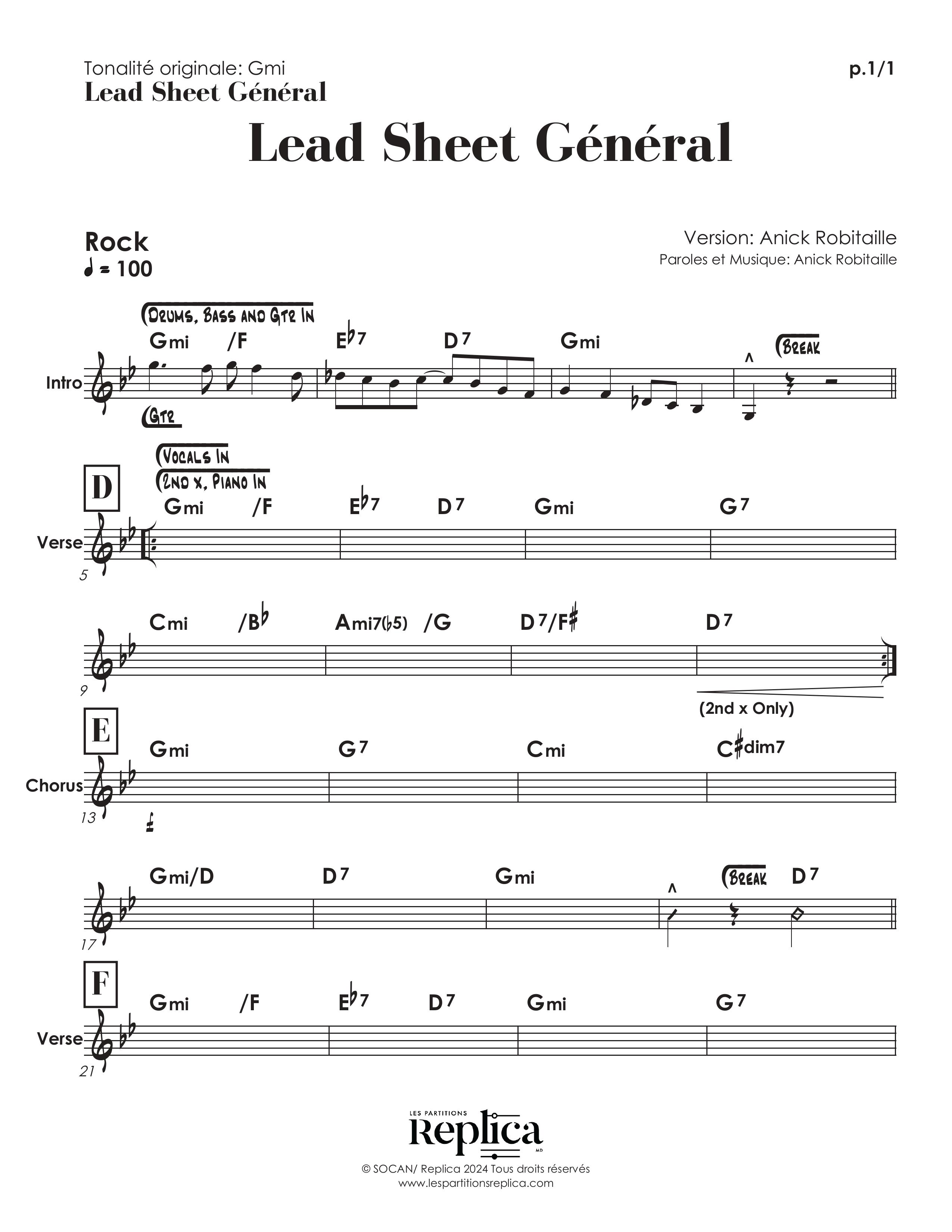 Sheet music of Le grand cerfvolant  Fred Pellerin  Gilles Vigneault