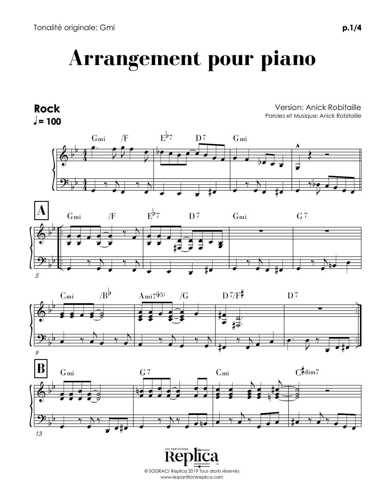 Sheet music of Mes blues passent pu dans porte - Offenbach - Gerry
