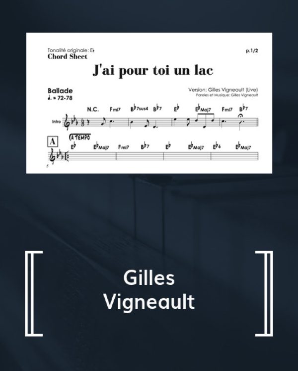 J'ai pour toi un lac